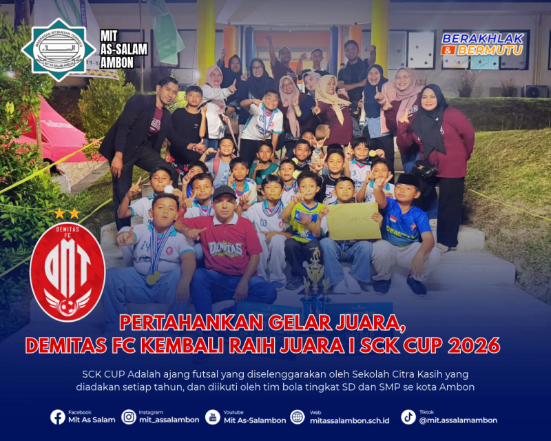 PERTAHANKAN GELAR JUARA, DEMITAS FC KEMBALI RAIH JUARA I SCK CUP 2026